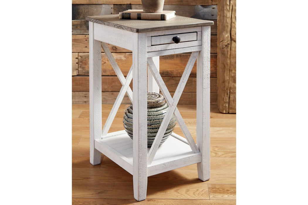 Adalane White/Gray Accent Table - A4000374 - Lara Furniture