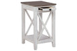 Adalane White/Gray Accent Table - A4000374 - Lara Furniture