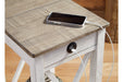 Adalane White/Gray Accent Table - A4000374 - Lara Furniture