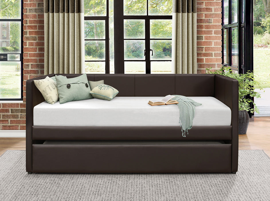 Adra Dark Brown Daybed with Trundle - 4949DBR - Lara Furniture