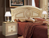 Aida Bed Ivory W/Gold Queen - Lara Furniture