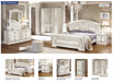 Aida Bed White W/Silver Queen - Lara Furniture