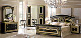 Aida Bedroom Black W/Gold, Camelgroup Italy Set - Lara Furniture