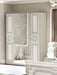 Aida Bedroom, White W/Silver, Camelgroup Italy Set - Lara Furniture