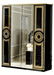 Aida Black/Gold 4 Door Wardrobe - i24004 - Lara Furniture