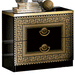 Aida Black-Gold Nightstand - i26135 - Lara Furniture