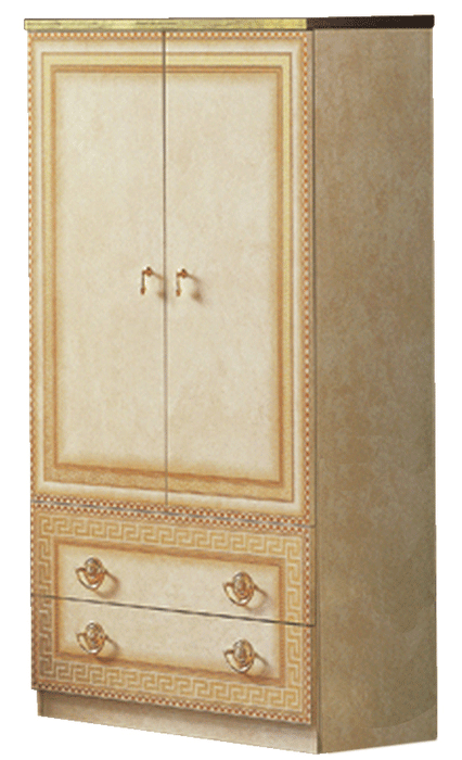 Aida Ivory 2 Door Wardrobe - i23996 - Lara Furniture