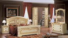 Aida Ivory Bedroom W/Gold, Camelgroup Italy Set - Lara Furniture