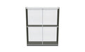 Aida White/Silver 4 Door Wardrobe - i23964 - Lara Furniture