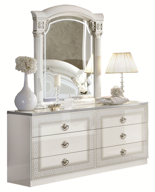 Aida White Silver Dresser - i26146 - Lara Furniture