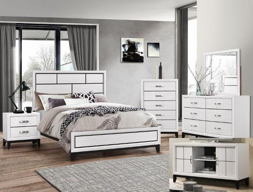 Akerson Chalk White Full Panel Bed - Lara Furniture