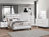 Akerson Chalk White King Panel Bed - Lara Furniture