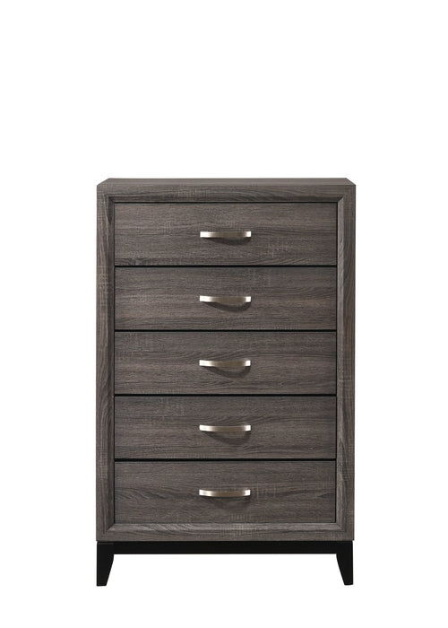 Akerson Gray Panel Bedroom Set - Lara Furniture