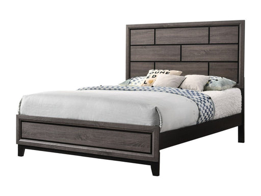 Akerson Gray Queen Panel Bed - Lara Furniture