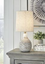 Aleela White/Gold Finish Table Lamp - L204194 - Lara Furniture