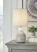 Aleela White/Gold Finish Table Lamp - L204194 - Lara Furniture