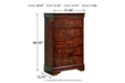 Alisdair Dark Brown Chest of Drawers - B376-46 - Lara Furniture