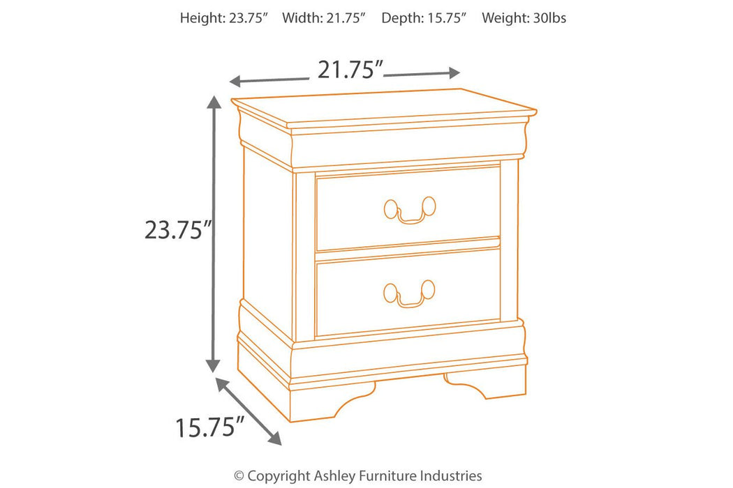 Alisdair Dark Brown Nightstand - B376-92 - Lara Furniture