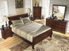 Alisdair Dark Brown Queen Sleigh Bed - Lara Furniture