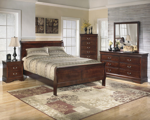 Alisdair Dark Brown Sleigh Bedroom Set - Lara Furniture