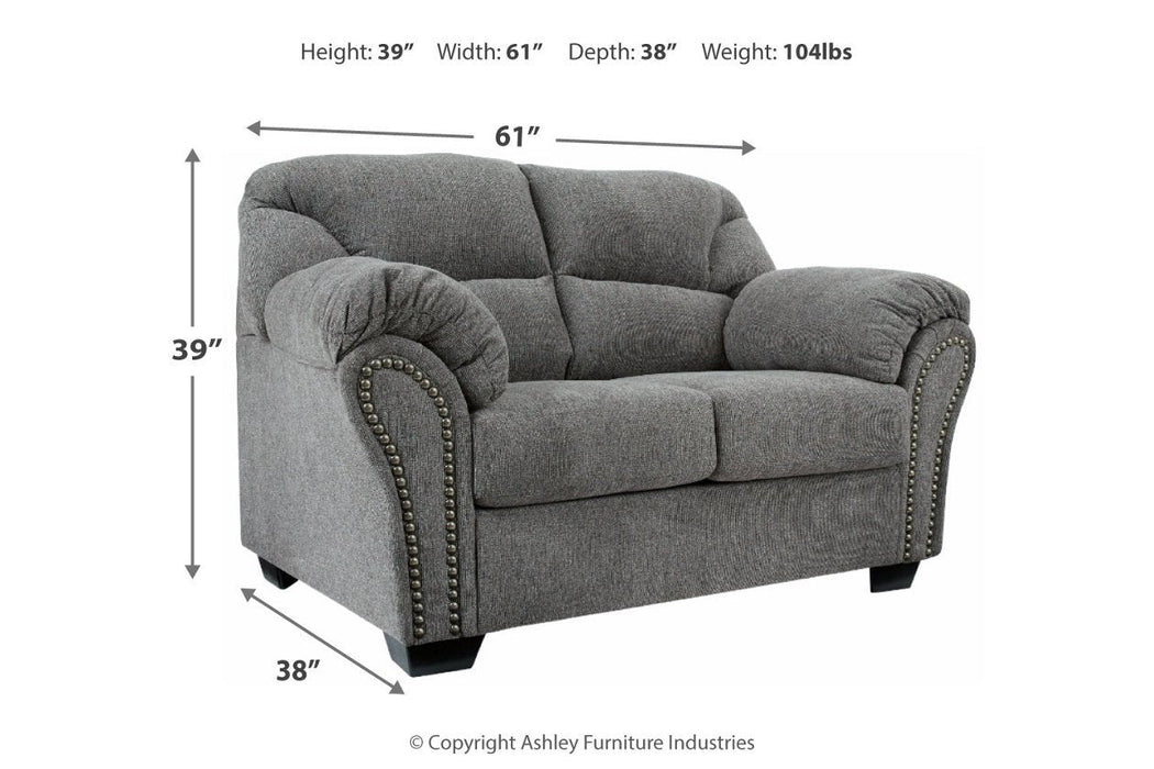 Allmaxx Pewter Loveseat - 2810535 - Lara Furniture