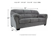 Allmaxx Pewter Sofa - 2810538 - Lara Furniture