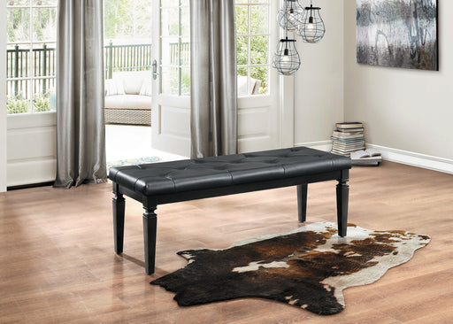 Allura Black Bedroom Bench - 1916BK-FBH - Lara Furniture