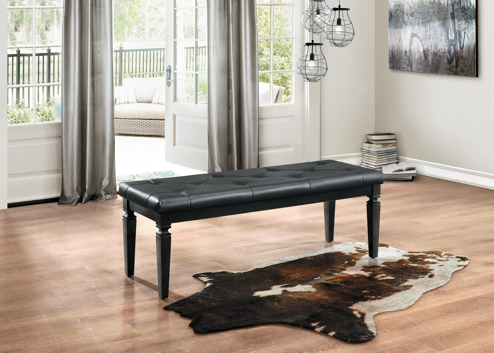 Allura Black Bedroom Bench - 1916BK-FBH - Lara Furniture