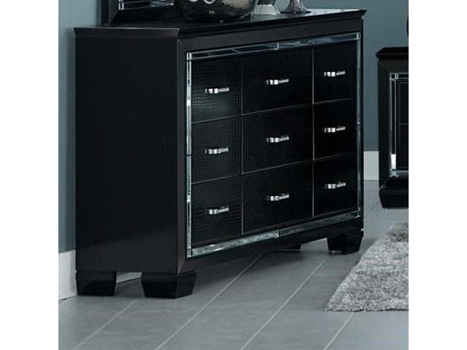 Allura Black Dresser - 1916BK-5 - Lara Furniture