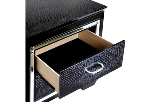 Allura Black LED Nightstand - 1916BK-4 - Lara Furniture