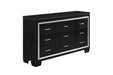 Allura Black LED Panel Bedroom Set - Lara Furniture