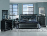 Allura Black LED Panel Bedroom Set - Lara Furniture