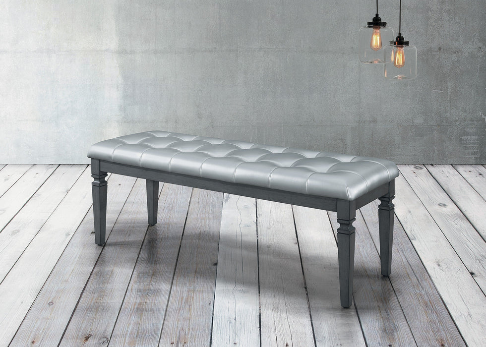 Allura Gray Bedroom Bench - 1916GY-FBH - Lara Furniture