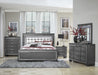 Allura Gray LED Panel Bedroom Set - Lara Furniture