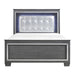 Allura Gray LED Queen Panel Bed - 1916GY-1 - Lara Furniture