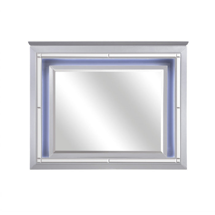 Allura Silver LED Mirror - 1916-6 - Lara Furniture