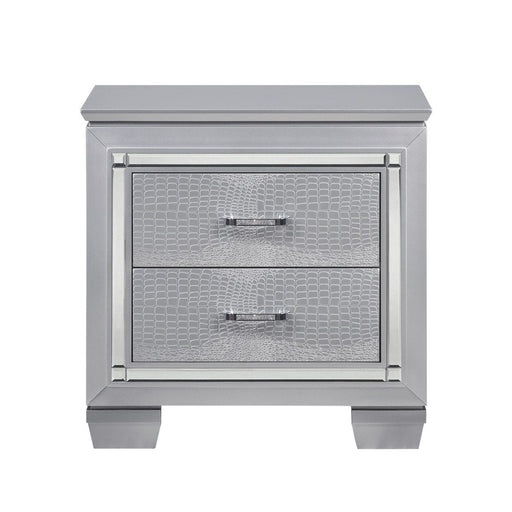 Allura Silver LED Nightstand - 1916-4 - Lara Furniture