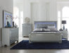 Allura Silver LED Queen Panel Bed - 1916-1 - Lara Furniture