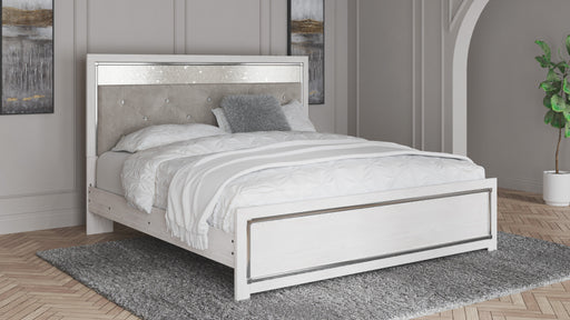 Altyra White King Panel Bed - Lara Furniture