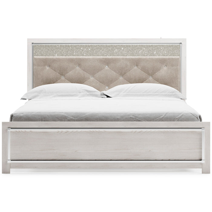 Altyra White King Panel Bed - Lara Furniture