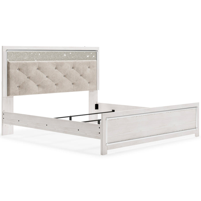 Altyra White King Panel Bed - Lara Furniture