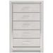 Altyra White Upholstered Bookcase LED Panel Bedroom Set - Lara Furniture