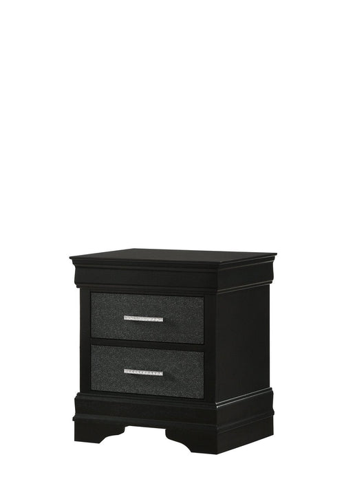 Amalia Black Nightstand - B6918-2 - Lara Furniture