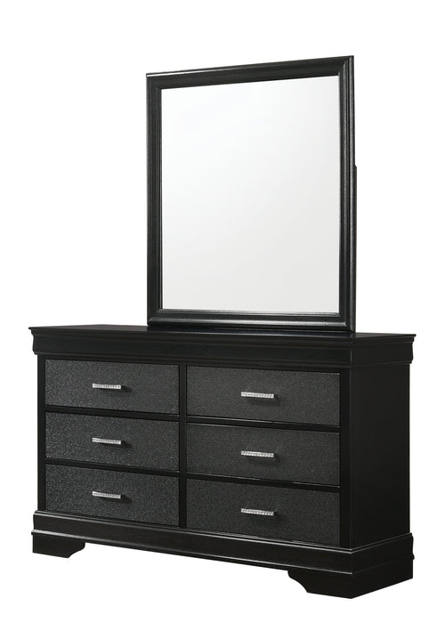 Amalia Black Panel Bedroom Set - Lara Furniture