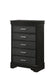 Amalia Black Panel Bedroom Set - Lara Furniture