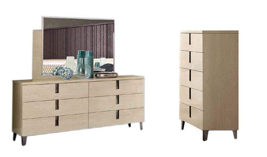 Ambra Dresser/Chest/Mirror Set - Lara Furniture