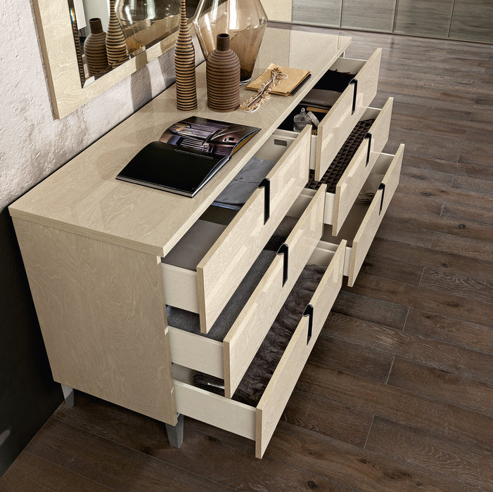 Ambra Dresser/Chest/Mirror Set - Lara Furniture