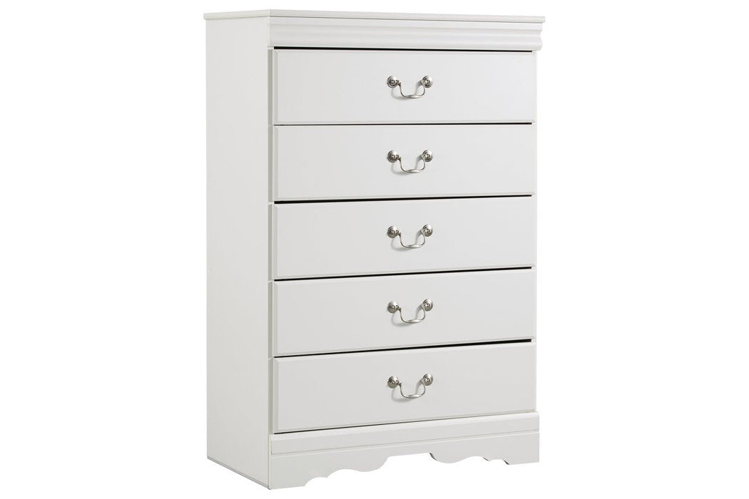 Anarasia White Chest of Drawers - B129-46 - Lara Furniture