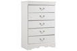 Anarasia White Chest of Drawers - B129-46 - Lara Furniture