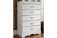 Anarasia White Chest of Drawers - B129-46 - Lara Furniture